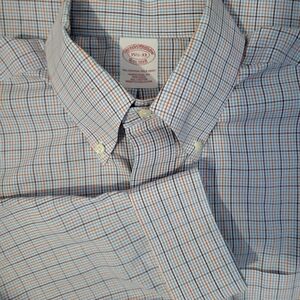 Brooks Brothers Mens Original Polo Shirt 15.5-33 Traditional Fit Button Square